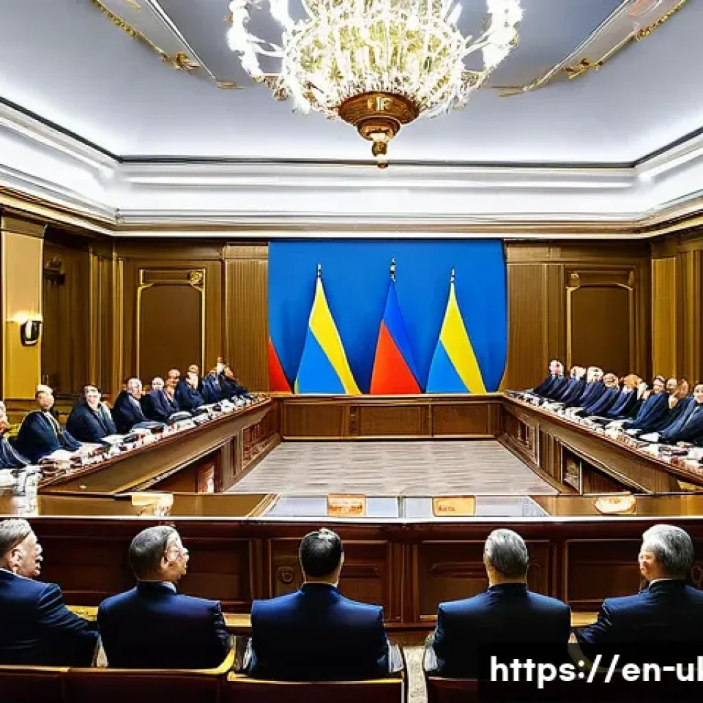 빅토르 야누코비치 정권 - A detailed political scene set in a grand government hall in Kyiv during Yanukovych&rsquo;s presidency, sh...
